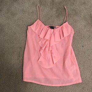 Peachy pink ruffled H&M cami